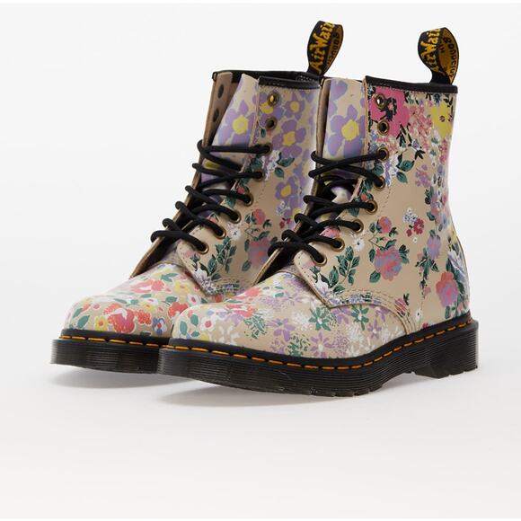 Dr,Martens 1460 Floral Mash Up Leather Lace Up Boots Size EU 37/ US 6 - Picture 1 of 10